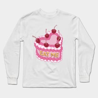 Pink Cake Eat Me Long Sleeve T-Shirt